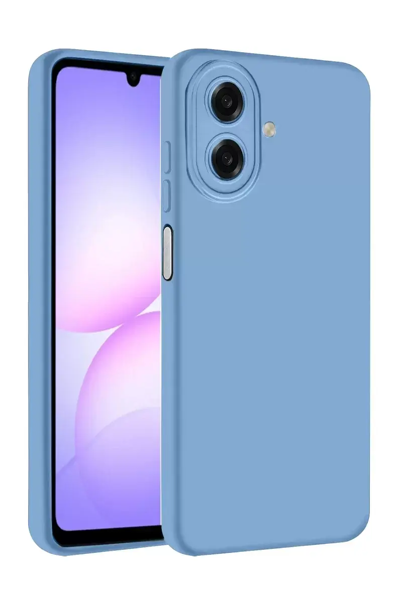 Newface Samsung Galaxy A07 4g Nano İçi Kadife Silikon - Mavi