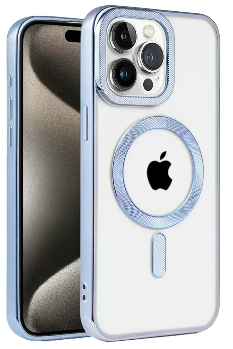 Newface İphone 14 Pro Max Kılıf Kronos Magsafe Kapak - Sierra Blue