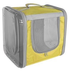 Markapet Çift Cam Kedi Köpek Taşıma Çantası 32x40x42 cm Sarı