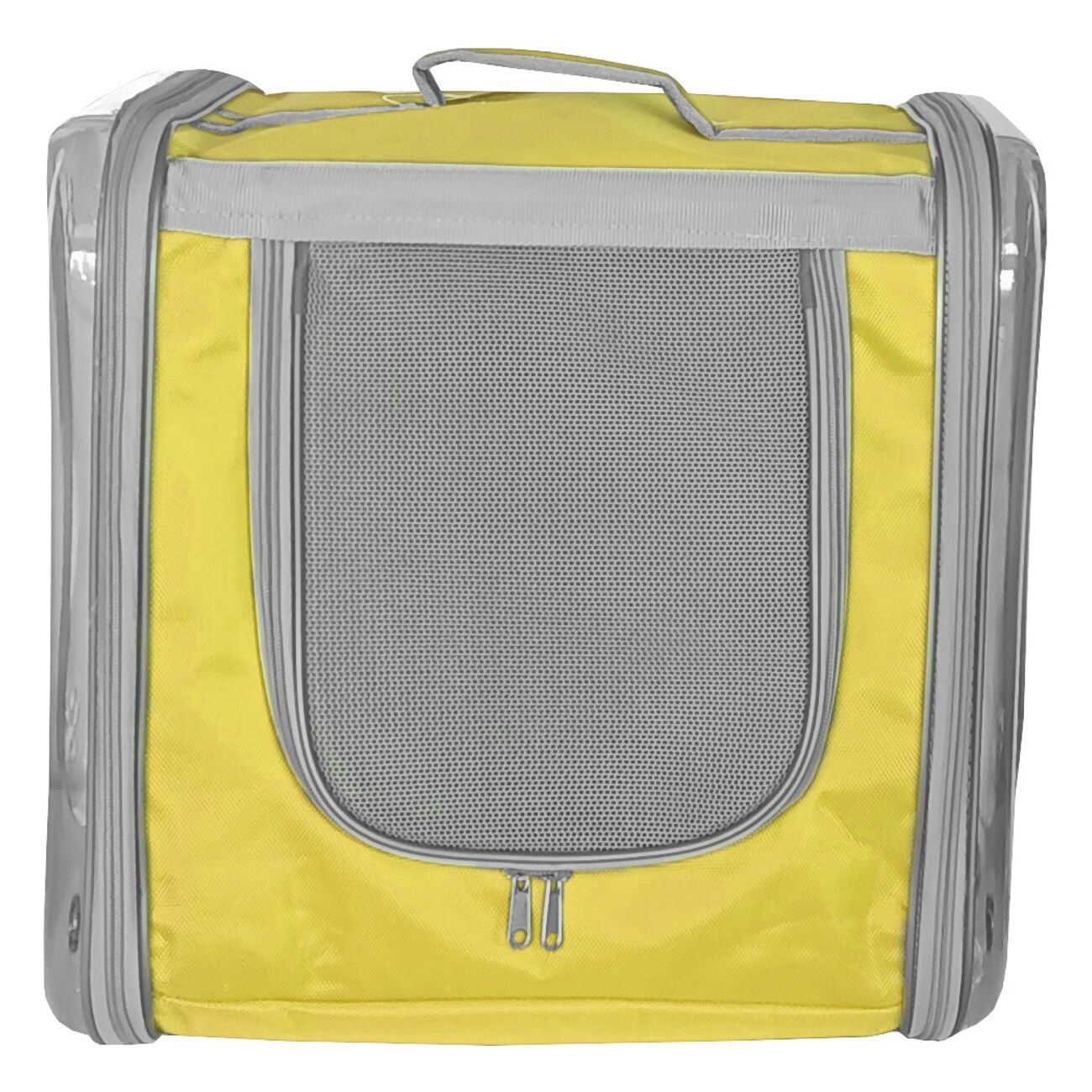 Markapet Çift Cam Kedi Köpek Taşıma Çantası 32x40x42 cm Sarı