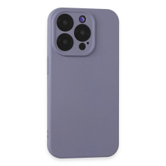 İphone 15 Pro Kılıf Nano İçi Kadife Silikon - Lila