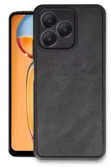 Newface Realme Note 50 4g Kılıf Aras Deri Kapak - Siyah