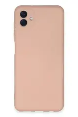 Newface Samsung Galaxy A04e Kılıf Nano İçi Kadife Silikon - Pudra