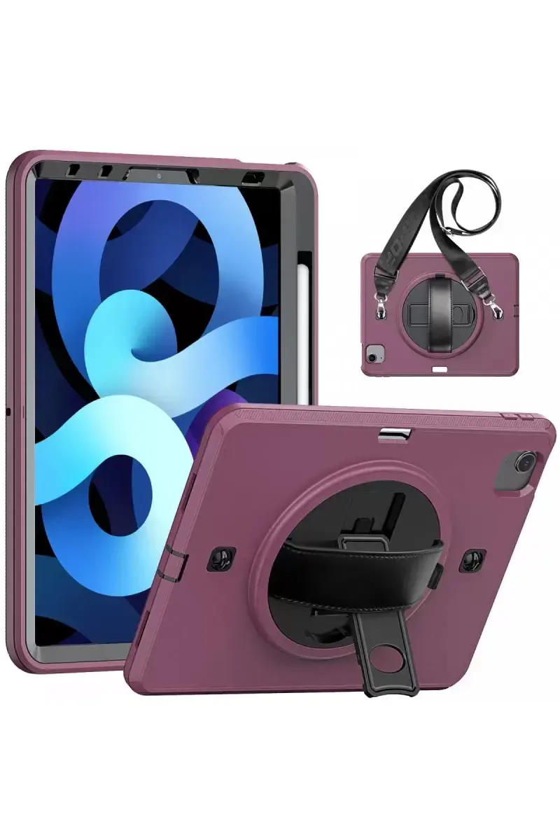 Newface Apple İpad Pro 11 (2020) Kılıf Strap-c Otterbox Tablet Kapak - Mürdüm