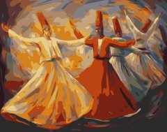 40x50cm Sayılarla Boyama Tuval - Mevlevi