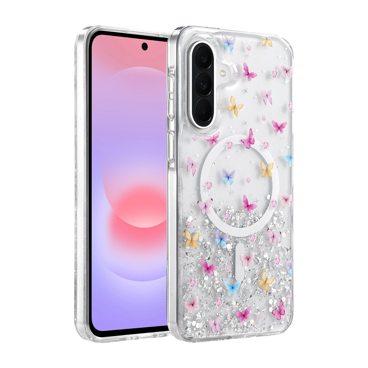 Onegif Samsung Galaxy A56 Misk Simli Magsafe Kapak - Desen 4