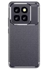 Newface Xiaomi Mi 14t Pro Kılıf Auto Focus Karbon Kapak - Lacivert