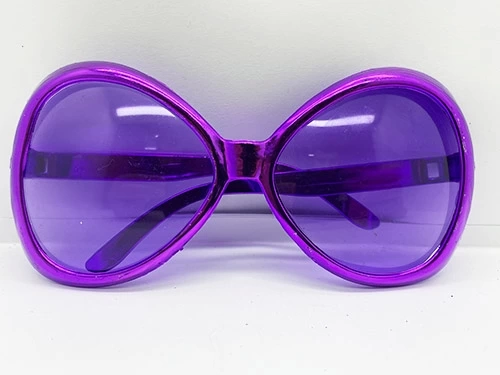 Mor Renk Yeşilçam Nostalji 80li Yıllar 90lı Yıllar Parti Gözlüğü  7x16 Cm