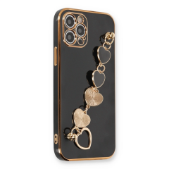İphone 12 Pro Max Kılıf Esila Silikon - Siyah