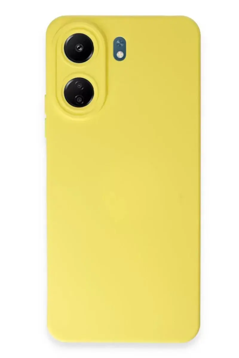 Newface Xiaomi Redmi 13c Kılıf Nano İçi Kadife Silikon - Sarı