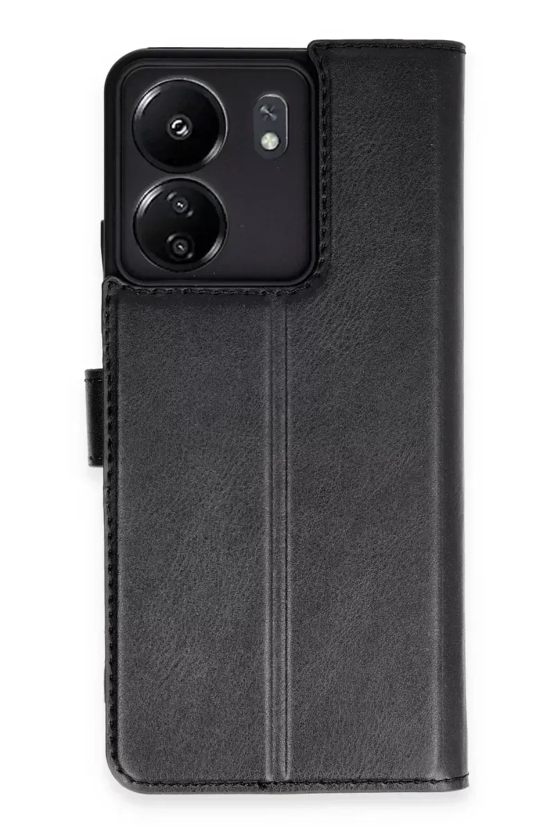 Newface Xiaomi Redmi 13c Kılıf Trend S Plus Kapaklı Kılıf - Siyah