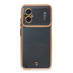 Xiaomi Poco M5 Kılıf Liva Lens Silikon - Rose