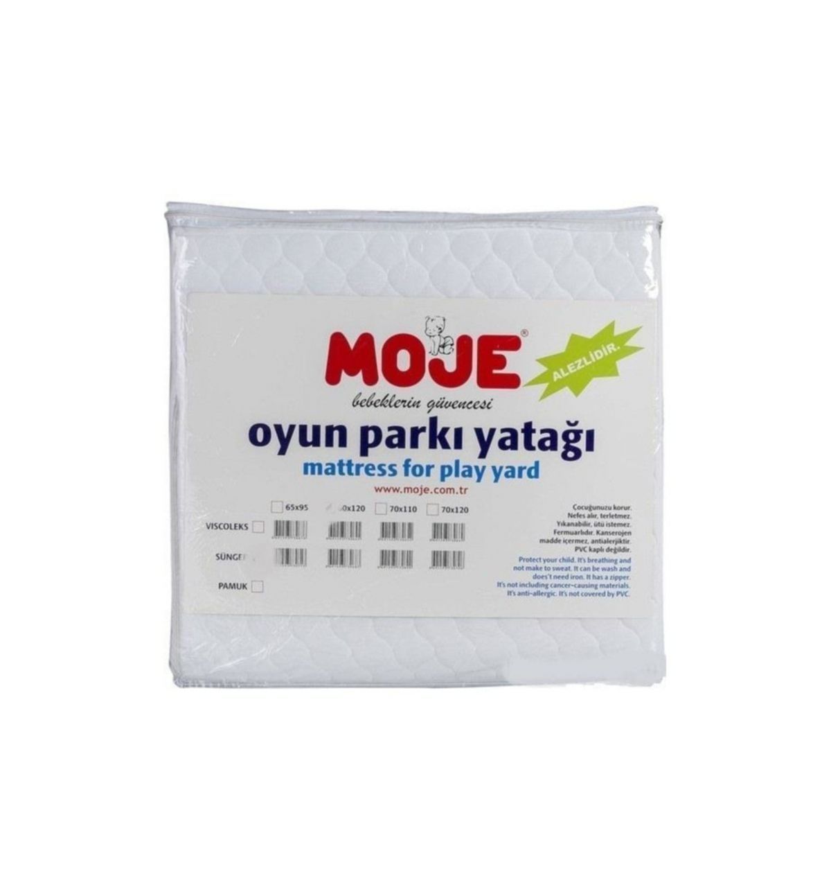Moje Beyaz Sünger 60x120x5 cm - Beyaz