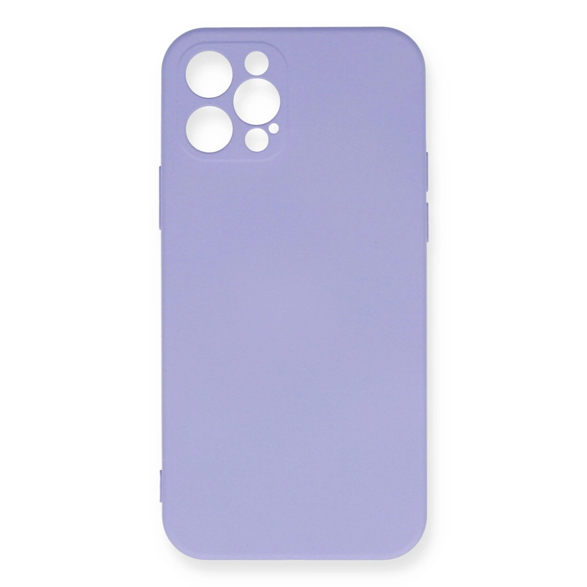 İphone 12 Pro Max Kılıf Nano İçi Kadife Silikon - Lila