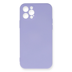 İphone 12 Pro Max Kılıf Nano İçi Kadife Silikon - Lila