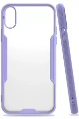 Newface İphone X Kılıf Platin Silikon - Lila