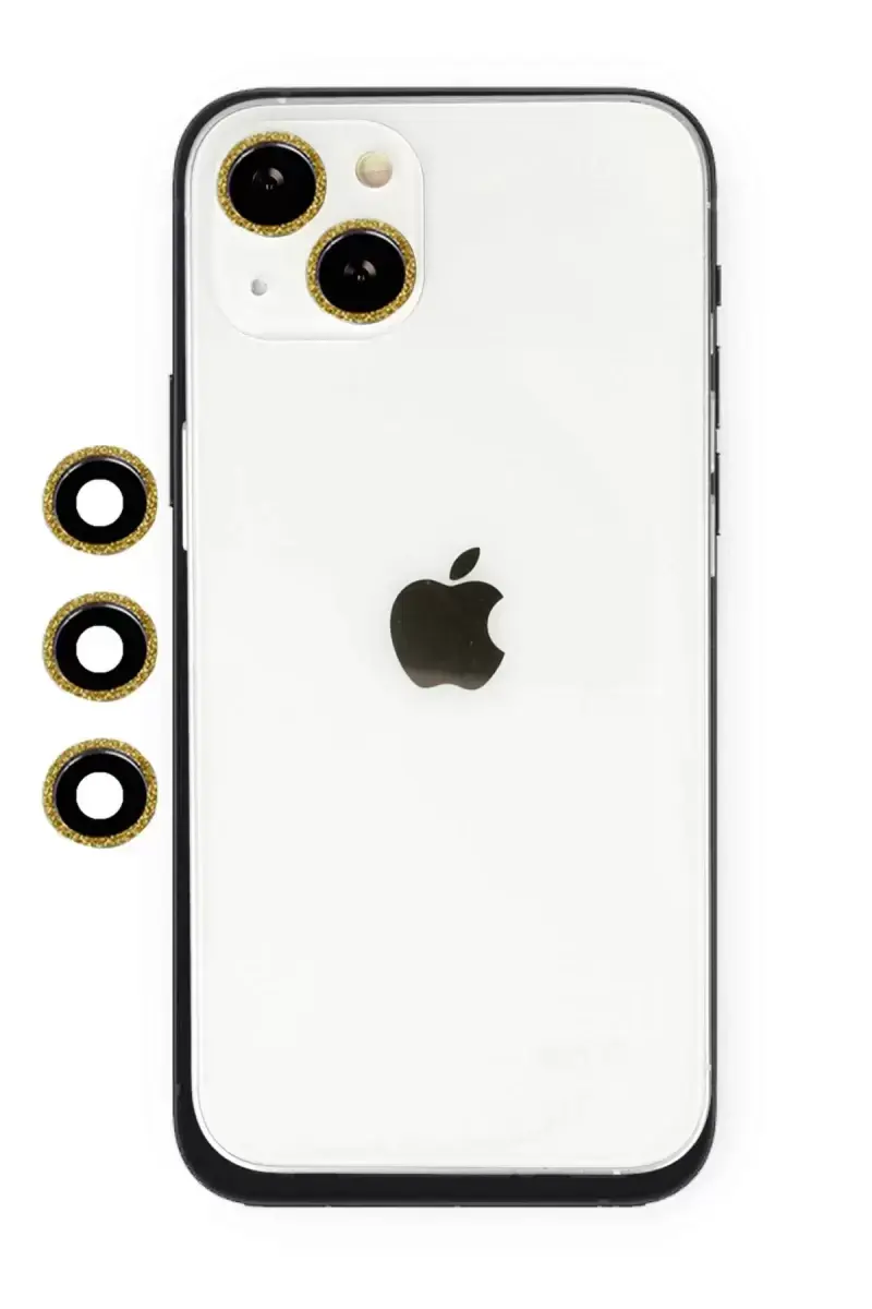 Newface Apple İphone 14 Shine Kamera Lens - Gold