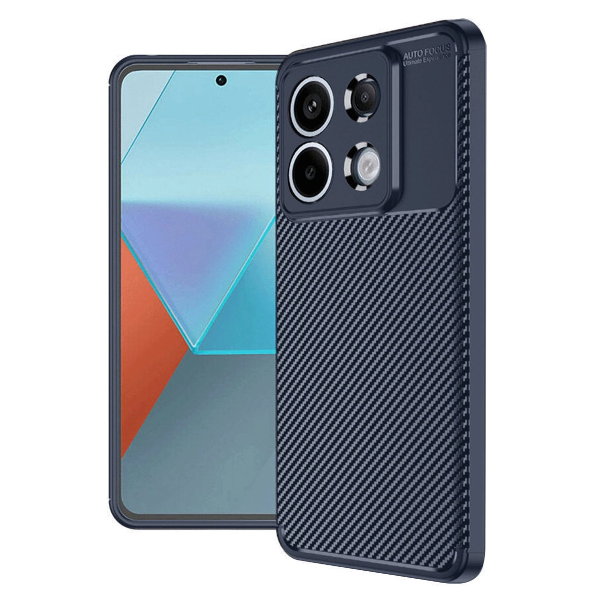 Xiaomi Redmi Note 13 Pro 4g Kılıf Auto Focus Karbon Kapak - Lacivert