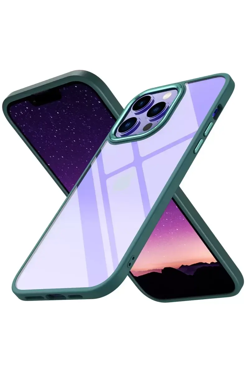 Newface İphone 13 Pro Max Kılıf Power Silikon - Koyu Yeşil