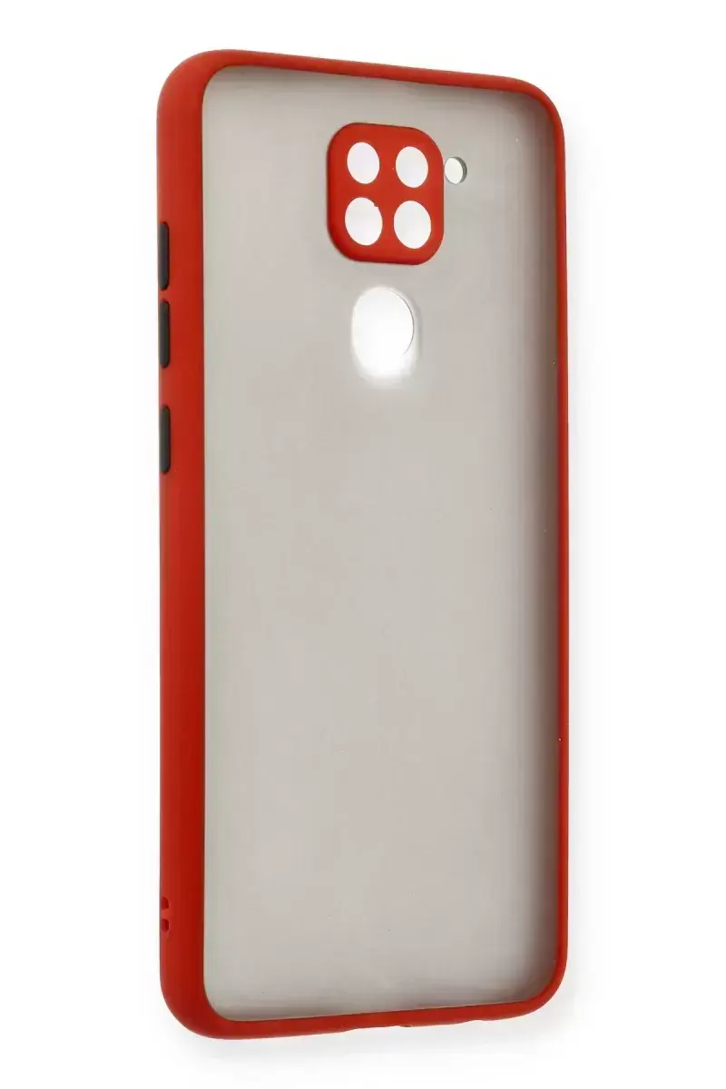 Newface Xiaomi Redmi Note 9 Kılıf Montreal Silikon Kapak - Kırmızı