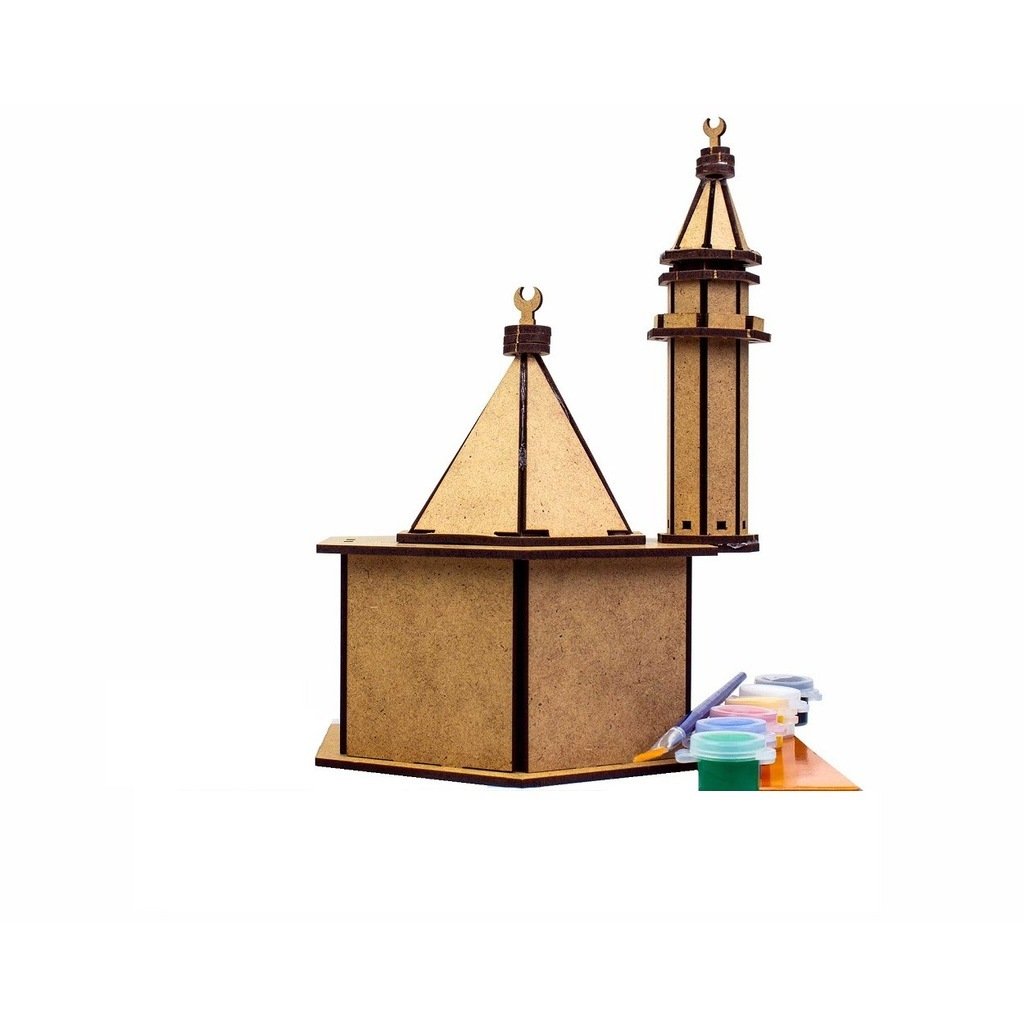 Ahşap Boyalı Set Cami Maketi