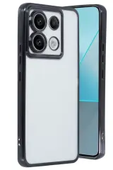 Newface Xiaomi Poco X6 Kılıf Razer Lensli Silikon - Siyah