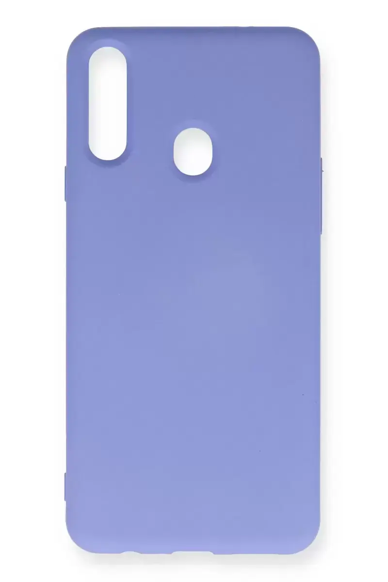 Newface Samsung Galaxy A20s Kılıf Nano İçi Kadife Silikon - Lila