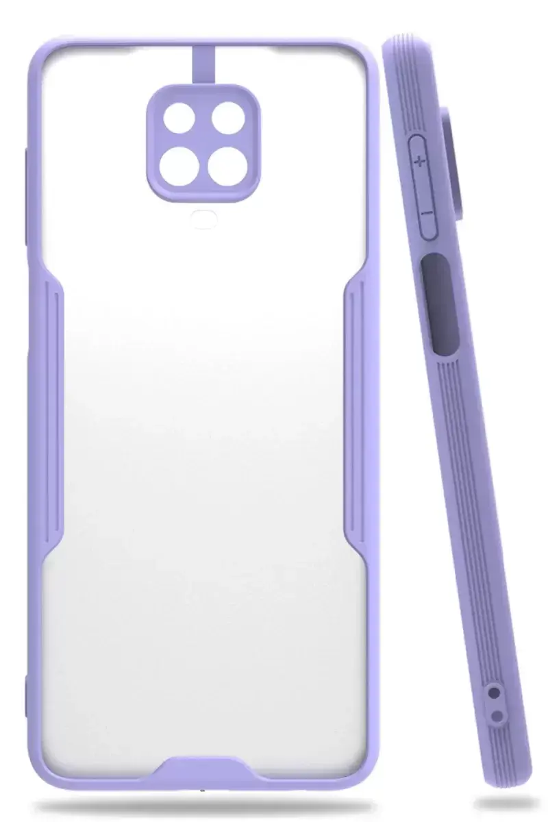 Newface Xiaomi Redmi Note 9s Kılıf Platin Silikon - Lila