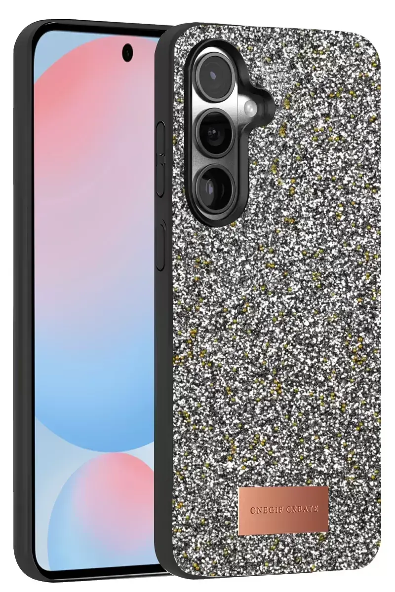 Onegif Samsung Galaxy S24 Plus Bright Simli Kapak - Gold