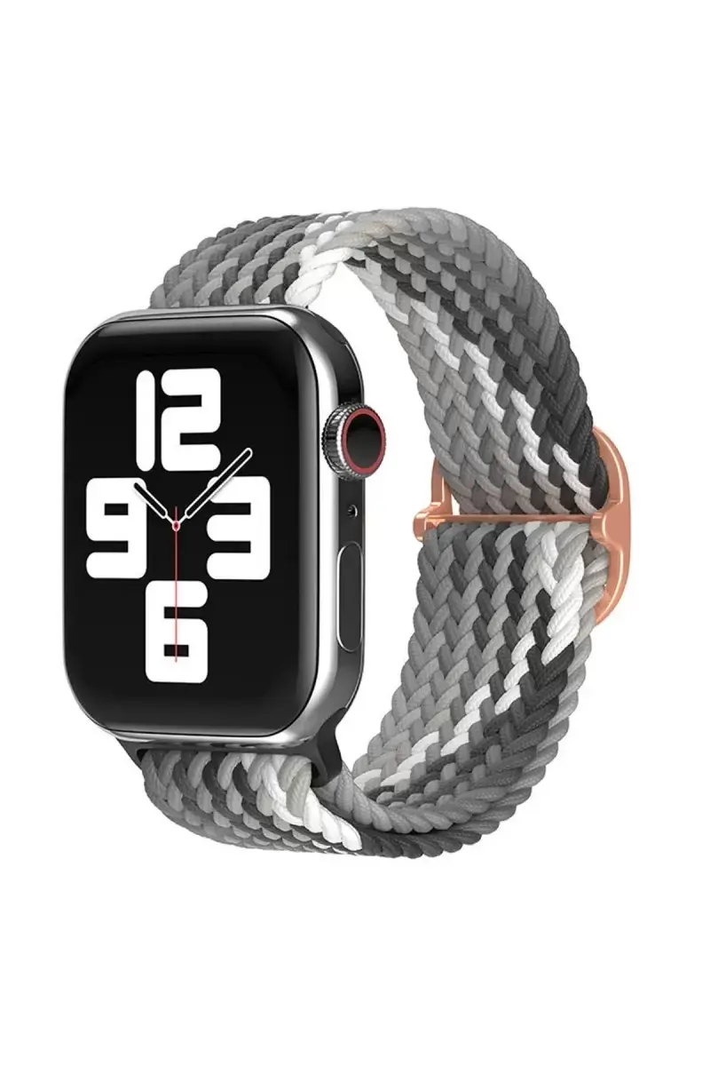 Newface Apple Watch 38mm Star Kordon - Gri-siyah
