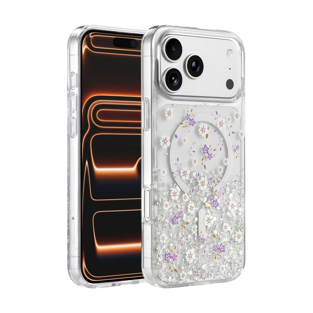 Onegif  İphone 17 Pro Misk Simli Magsafe Kapak - Desen 2
