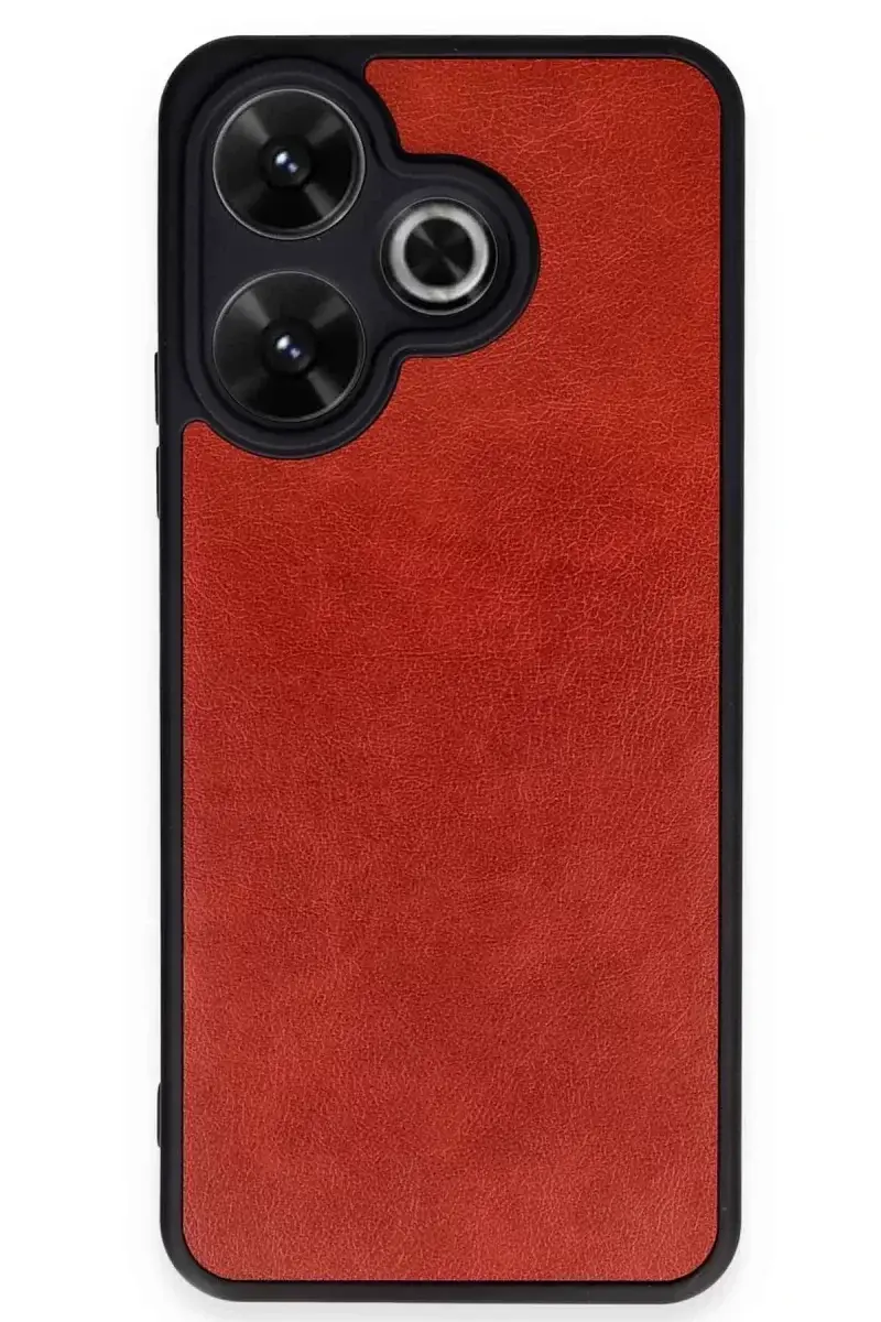 Newface Xiaomi Redmi 13 4g Kılıf Aras Deri Kapak - Kırmızı