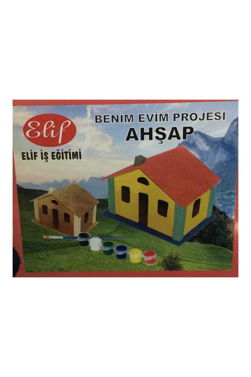 Ahşap Ev Boyalı Set - Benim Evim Projesi