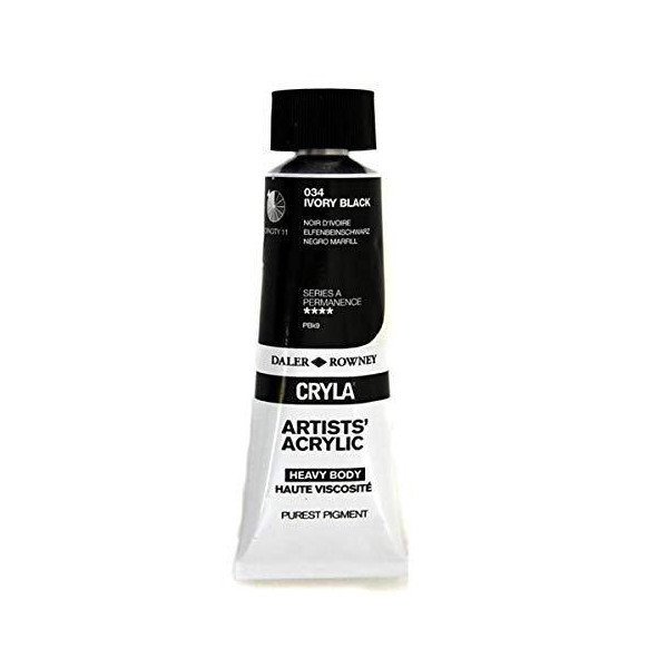 Cryla Heavy Body Artists' Akrilik Boya 75ml N:034 Ivory Black