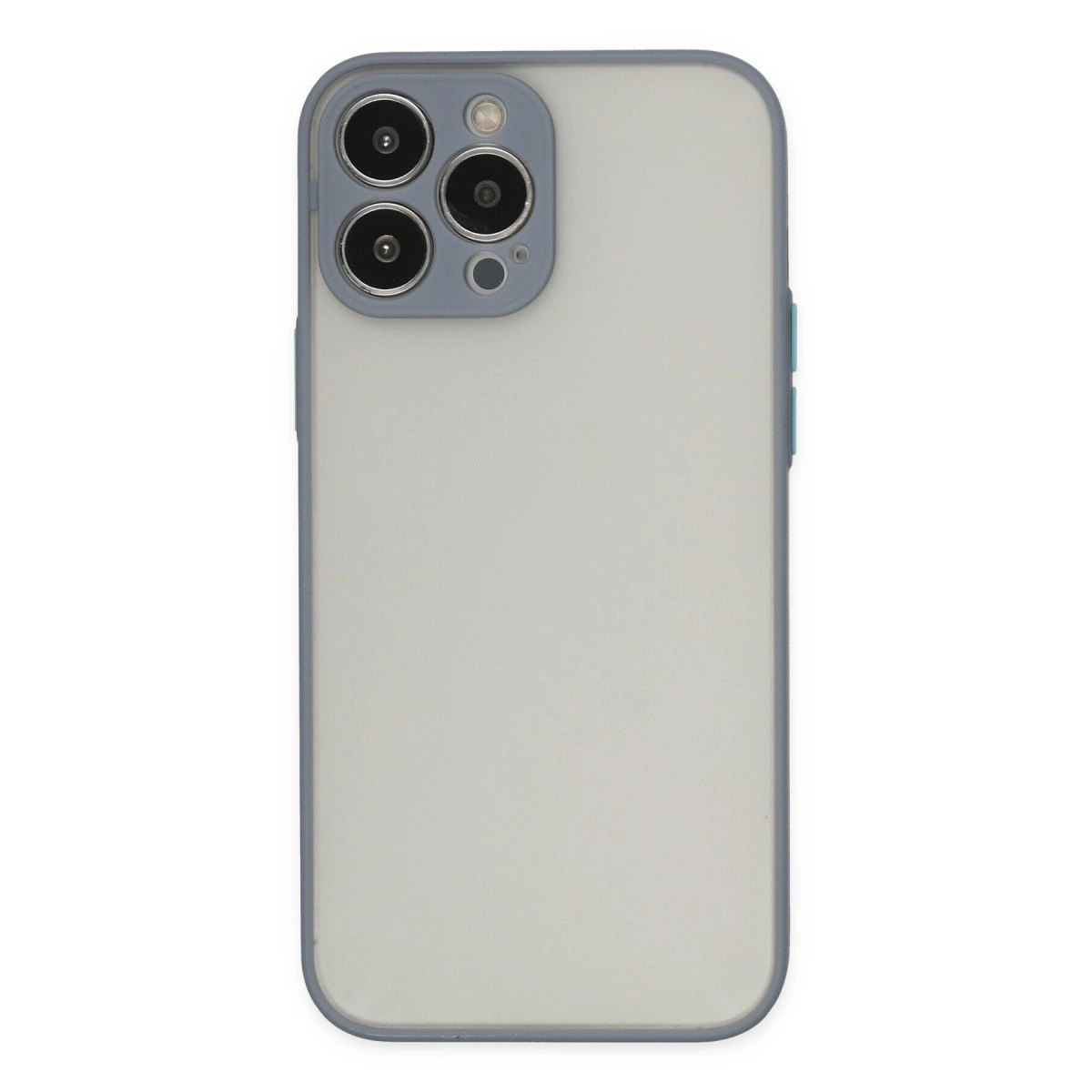 İphone 13 Pro Max Kılıf Montreal Silikon Kapak - Gri