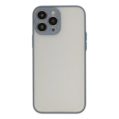 İphone 13 Pro Max Kılıf Montreal Silikon Kapak - Gri
