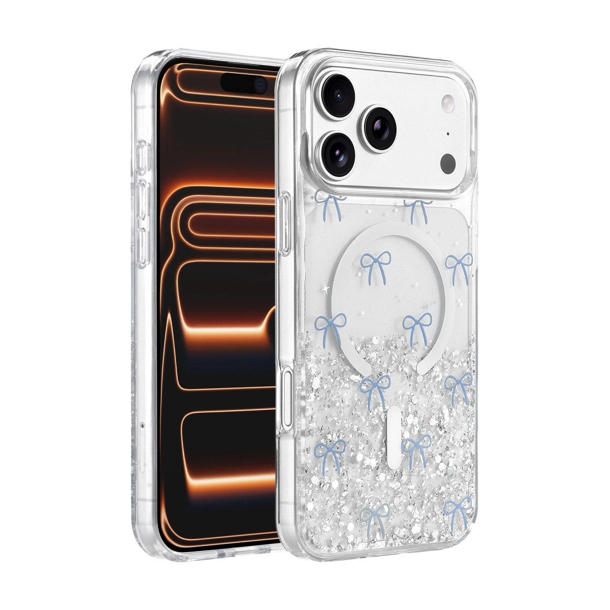 Onegif  İphone 17 Pro Misk Simli Magsafe Kapak - Desen 3