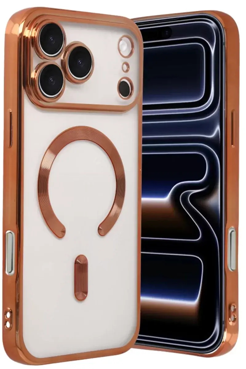 Newface Apple İphone 17 Pro Max Kross Magneticsafe Kapak - Turuncu