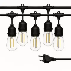 Ledx Kb00001 5'li E27 Duy Sıralı 5 Metre Lamba Kablosu (5 Adet Duy İçerir)