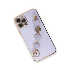 İphone 12 Pro Max Kılıf Esila Silikon - Lila