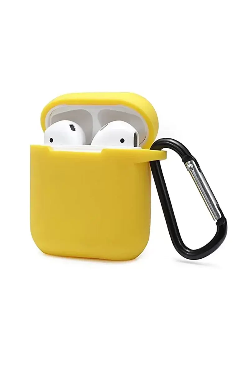 Newface Airpods 2 (2.nesil) Sert Silikon Kılıf - Sarı