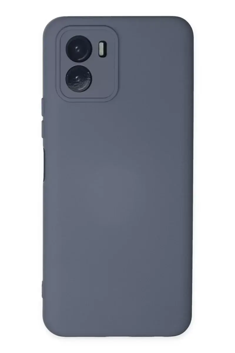 Newface Vivo Y15s Kılıf Nano İçi Kadife Silikon - Gri