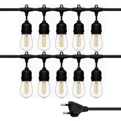 Ledx Kb00002 10'lu E27 Duy Sıralı 10 Metre Lamba Kablosu (10 Adet Duy İçerir)