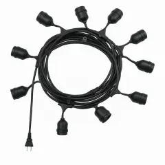 Ledx Kb00002 10'lu E27 Duy Sıralı 10 Metre Lamba Kablosu (10 Adet Duy İçerir)