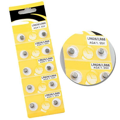 Saat Pili - Düğme Pil 10lu Paket Lr626-lr66 Ag4-1.55v