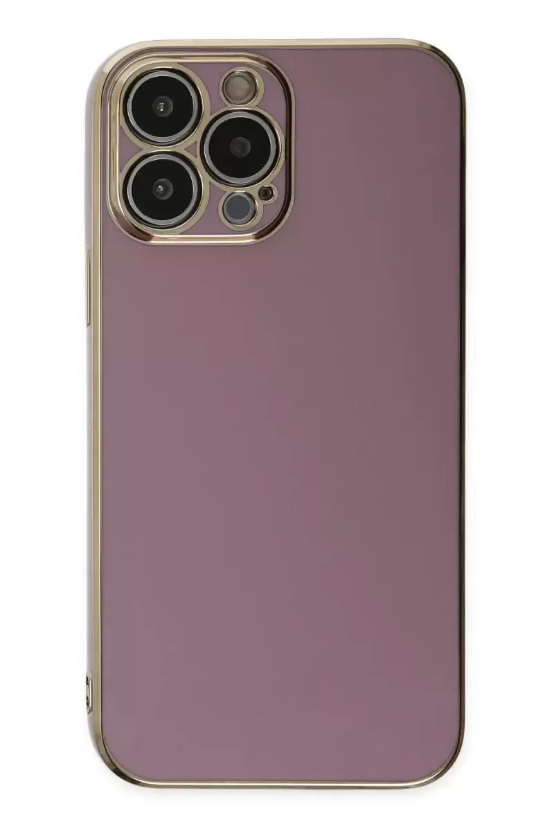 Newface İphone 15 Pro Max Kılıf Volet Silikon - Mor