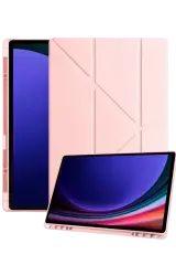 Newface Samsung Galaxy Tab A11 Kalemlikli Mars Tablet Kılıfı - Rose Gold