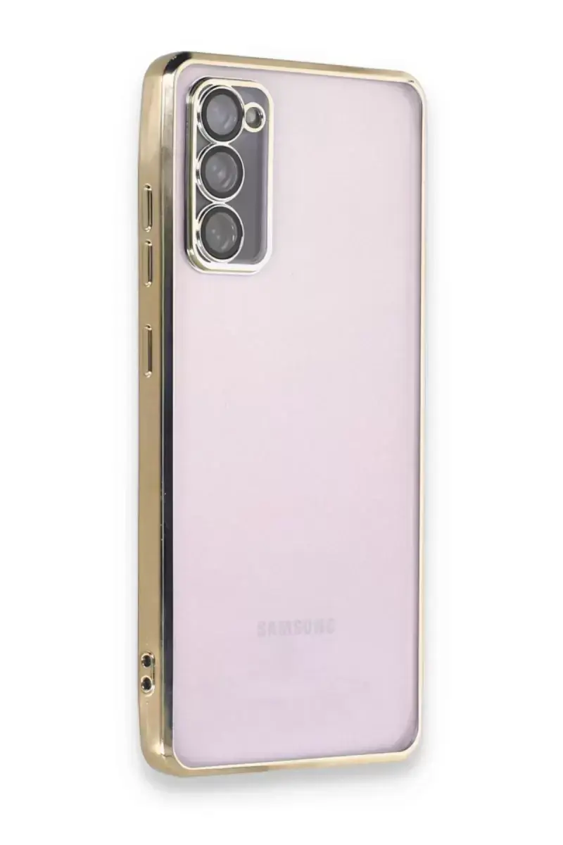 Newface Samsung Galaxy S20 Fe Kılıf Razer Lensli Silikon - Gold