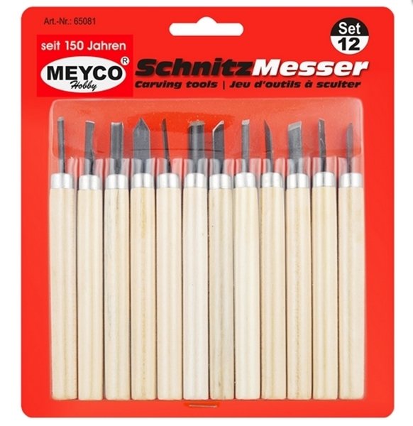 Meyco Ahşap Oyma Seti - 12 Parça