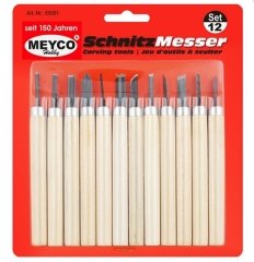 Meyco Ahşap Oyma Seti - 12 Parça